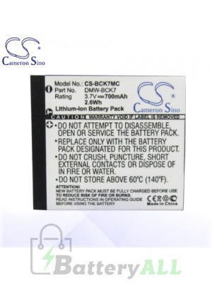 CS Battery for Panasonic Lumix DMC-FH25A / DMC-FH25GK Battery 700mah CA-BCK7MC