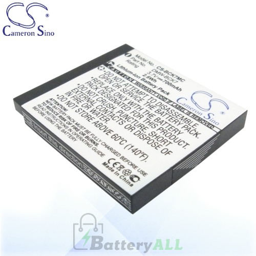 CS Battery for Panasonic Lumix DMC-S5EE / DMC-S5EF / DMC-S5EG Battery 700mah CA-BCK7MC