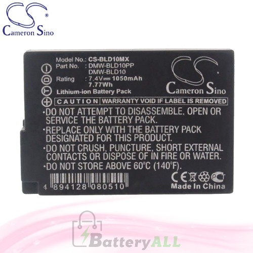 CS Battery for Panasonic Lumix DMC-GF2C / DMC-GF2CEB Battery 1050mah CA-BLD10MX