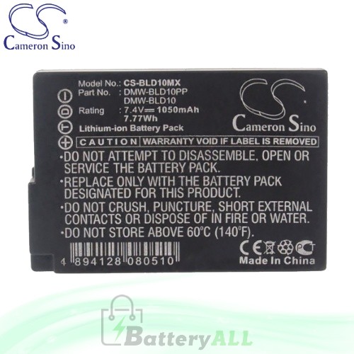 CS Battery for Panasonic Lumix DMC-GF2WK / DMC-GF2WR Battery 1050mah CA-BLD10MX