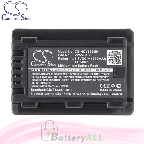 CS Battery for Panasonic HC-W570 / HC-W850EB / VXF-999 Battery 4040mah CA-HCV310MH