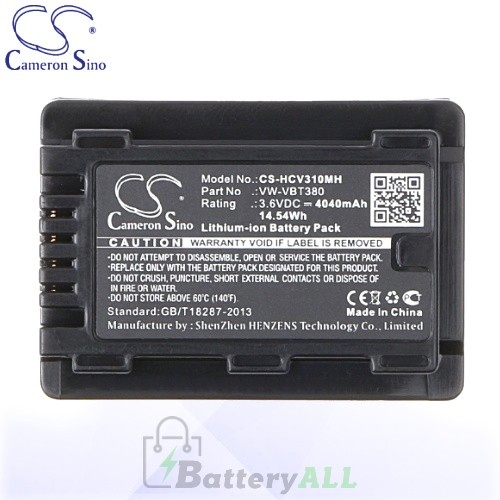 CS Battery for Panasonic HC-V770 / HC-V210 / HC-V210GK Battery 4040mah CA-HCV310MH