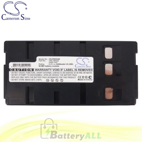CS Battery for Panasonic NV-S70 / NV-S750 / NV-S78 / NV-S8 Battery 4200mah CA-PDHV40