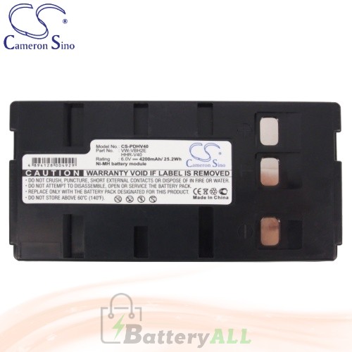CS Battery for Panasonic NV-VJ77 / NV-VJ78 / PV-10PX / PV-53 Battery 4200mah CA-PDHV40
