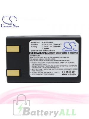 CS Battery for Panasonic Lumix DMC-F7-N / DMC-F7PP / DMC-F7-R Battery 700mah CA-PDS001