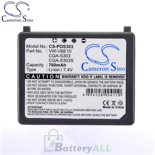 CS Battery for Panasonic SDR-S150EG-S / SDR-S150E-S Battery 760mah CA-PDS303