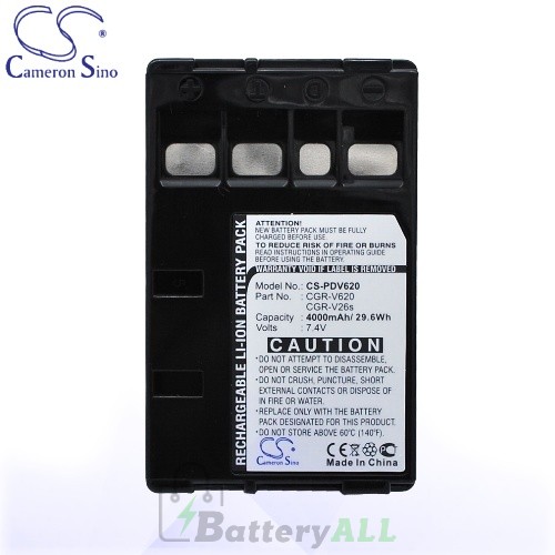 CS Battery for Panasonic NV-RZ10EN / NV-RZ10ENA / NVVX27 Battery 4000mah CA-PDV620