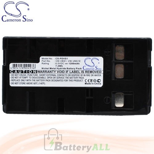 CS Battery for Panasonic PV-L352 / PV-L353 / PV-L354 / PV-S64 Battery 1200mah CA-PDVS1