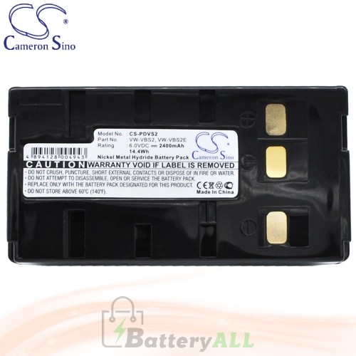 CS Battery for Panasonic PV-L352 / PV-L353 / PV-L354 / PV-S64 Battery 2400mah CA-PDVS2