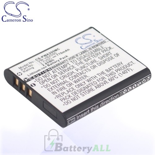 CS Battery for Panasonic VW-VBX090E / VW-VBX090E-W Battery 770mah CA-PWA200MC