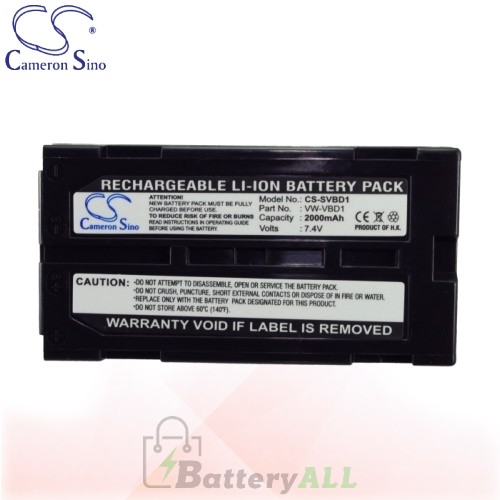 CS Battery for Panasonic NV-GS37E-S / NV-GS35 / NV-GS38GK Battery 2000mah CA-SVBD1