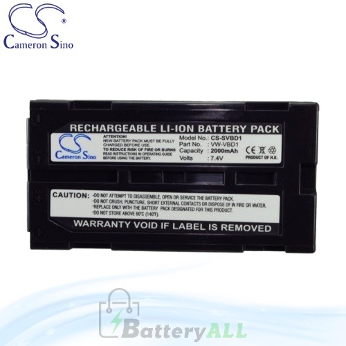 CS Battery for Panasonic NV-GS250EG-S / NV-GS250E-S Battery 2000mah CA-SVBD1