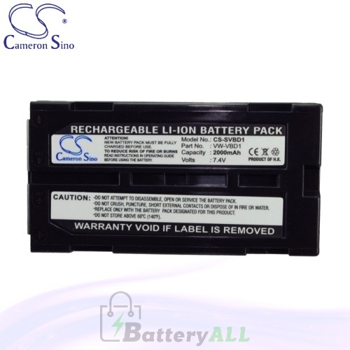 CS Battery for Panasonic NV-GS320EB-S / NV-GS320EG-S Battery 2000mah CA-SVBD1