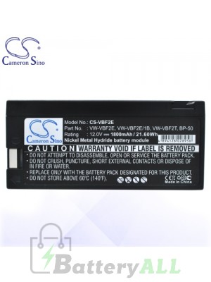 CS Battery for Panasonic LCT-1912AP / VW-VBF2E/1B / VW-VBF2T Battery 1800mah CA-VBF2E