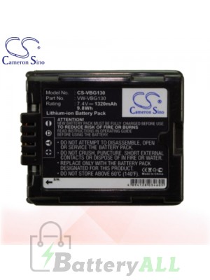 CS Battery for Panasonic HDC-SD5 / HDC-SD10 / HDC-SD10K Battery 1320mah CA-VBG130