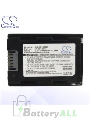 CS Battery for Samsung SMX-F50 / SMX-F50BP / SMX-F70BP Battery 900mah CA-BP105MC