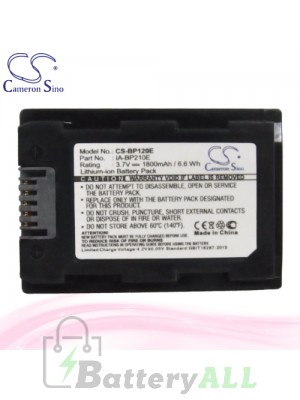 CS Battery for Samsung SMX-F40LN / SMX-F40RN / SMX-F40SN Battery 1800mah CA-BP120E