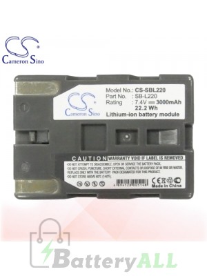 CS Battery for Samsung VP-D305 / VP-D307 / VP-D323 / VP-D327 Battery 3000mah CA-SBL220