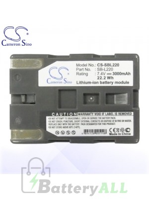 CS Battery for Samsung SCD323 / VP-D7L / VP-D24 / VP-D26 Battery 3000mah CA-SBL220