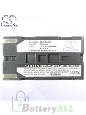 CS Battery for Samsung VP-L800 / VP-L850 / VP-L870 / VP-L900 Battery 5500mah CA-SBL480