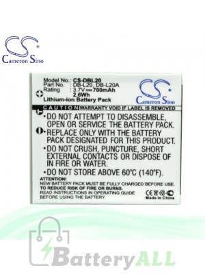 CS Battery for Sanyo Xacti VPC-E6 / VPC-E6 EX / VPC-E6U Battery 700mah CA-DBL20