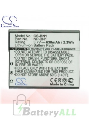 CS Battery for Sony Cyber-shot DSC-TX10B / DSC-TX10G / DSC-TX10P Battery 630mah CA-BN1