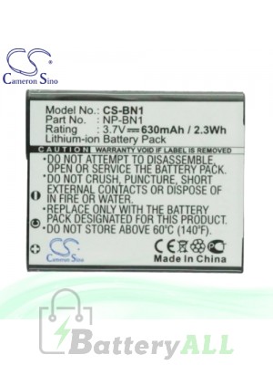 CS Battery for Sony Cyber-shot DSC-TX66 / DSC-TX66P / DSC-TX66S Battery 630mah CA-BN1