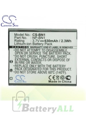CS Battery for Sony Cyber-shot DSC-TX300V / DSC-W310S / DSC-W320 Battery 630mah CA-BN1