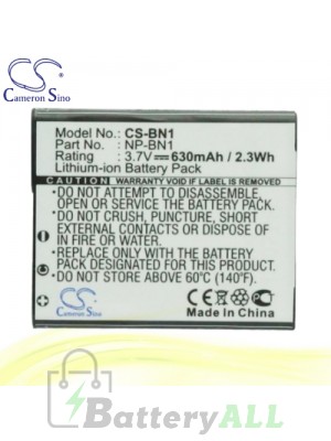 CS Battery for Sony Cyber-shot DSC-W330/B / DSC-W330/L Battery 630mah CA-BN1