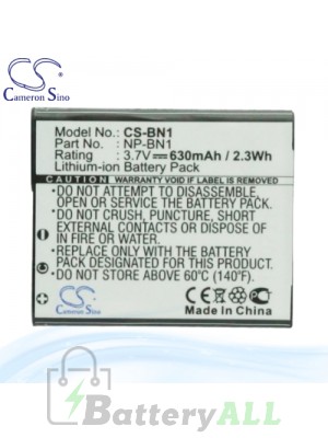 CS Battery for Sony Cyber-shot DSC-W530L / DSC-W530P / DSC-W560L Battery 630mah CA-BN1