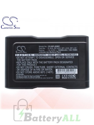 CS Battery for Sony BVM-D9H5U (Broadcast Monitors) Battery 10400mah CA-BPL90MC