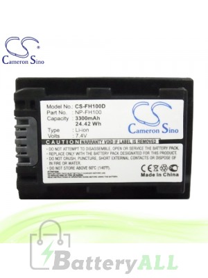 CS Battery for Sony DCR-SR62E / DCR-SR70E / DCR-SR72E Battery 3300mah CA-FH100D