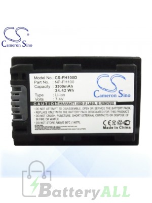 CS Battery for Sony HDR-SR10D / HDR-SR10E / HDR-CX12E Battery 3300mah CA-FH100D