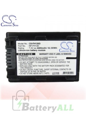 CS Battery for Sony DCR-DVD508 / DCR-DVD510E / DCR-DVD602 Battery 4400mah CA-FH120D