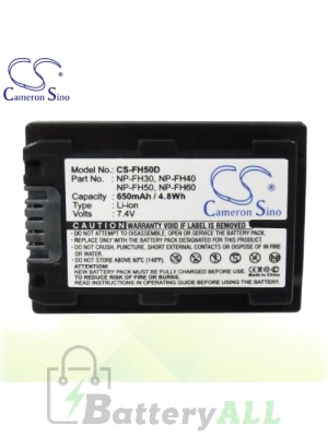 CS Battery for Sony DCR-HC17 / DCR-HC17E / DCR-HC18 / DCR-HC36 Battery 650mah CA-FH50D