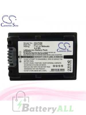 CS Battery for Sony DCR-DVD310E / DCR-DVD403 / DCR-DVD403E Battery 600mah CA-FV50