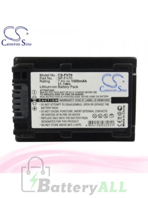 CS Battery for Sony DCR-DVD505E / DCR-DVD506E / DCR-DVD508E Battery 1500mah CA-FV70
