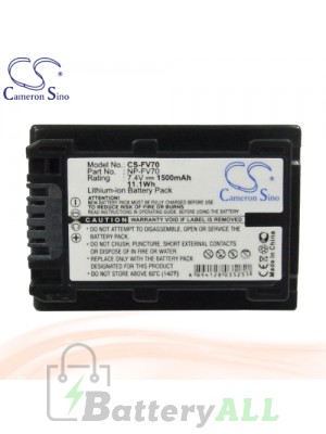 CS Battery for Sony DCR-SR78 / DCR-SR78E / DCR-SR80E Battery 1500mah CA-FV70