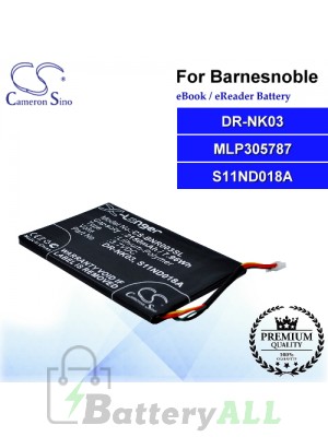 CS-BNR003SL For Barnes & Noble Ebook Battery Model DR-NK03 / MLP305787 / S11ND018A