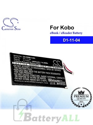 CS-KBM114SL For Kobo Ebook Battery Model D1-11-04
