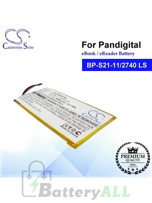 CS-PNR007SL For Pandigital Ebook Battery Model BP-S21-11/2740 LS