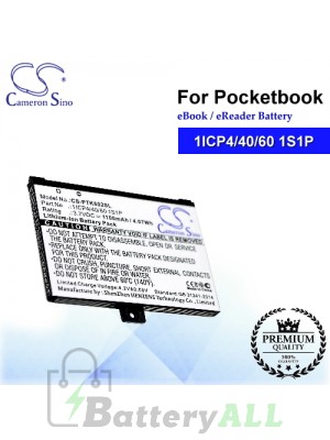CS-PTK602SL For Pocketbook Ebook Battery Model 1ICP4/40/60 1S1P