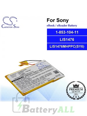 CS-PRT100SL For Sony Ebook Battery Model 1-853-104-11 / LIS1476 / LIS1476MHPPC(SY6)