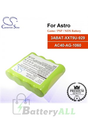 CS-AGM106SL For Astro Game PSP NDS Battery Model 3ABAT-XXT9U-929 / AC40-AG-1060