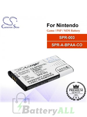 CS-NPR001SL For Nintendo Game PSP NDS Battery Model SPR-003 / SPR-A-BPAA-CO
