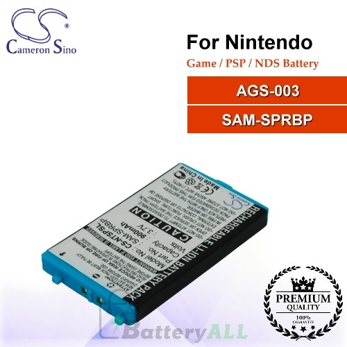 Game, PSP, NDS AGS-003, SAM-SPRBP 1500mAh Battery For Nintendo