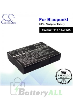 CS-BTC530SL For Blaupunkt GPS Battery Model 503759P115 1S2PMX