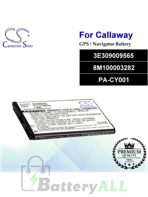CS-SUP02SL For Callaway GPS Battery Model 3E309009565 / 8M100003282 / PA-CY001