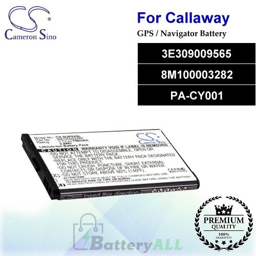 CS-SUP02SL For Callaway GPS Battery Model 3E309009565 / 8M100003282 / PA-CY001