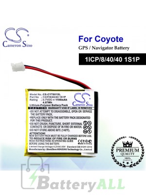 CS-CYT001SL For Coyote GPS Battery Model 1ICP/8/40/40 1S1P